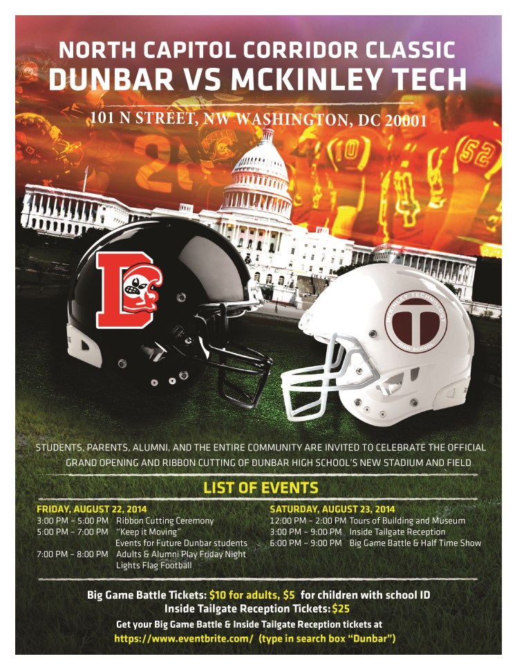 Dunbar vs. McKinley Tech 2014 08 22