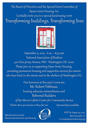 Open Arms Housing fundraiser 2014 09 09