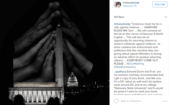 Hanover Place rally against violence 2015 09 08