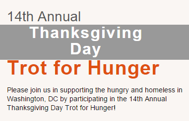 SOME 14th Annual Thanksgiving Day Trot For Hunger 2015