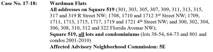 Square 519 HPRB hearing notice 2017