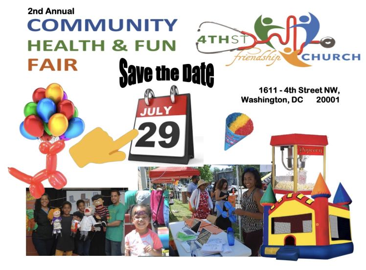 4th Street-Friendship SDA church Health Fair 2018 07 29 save the date