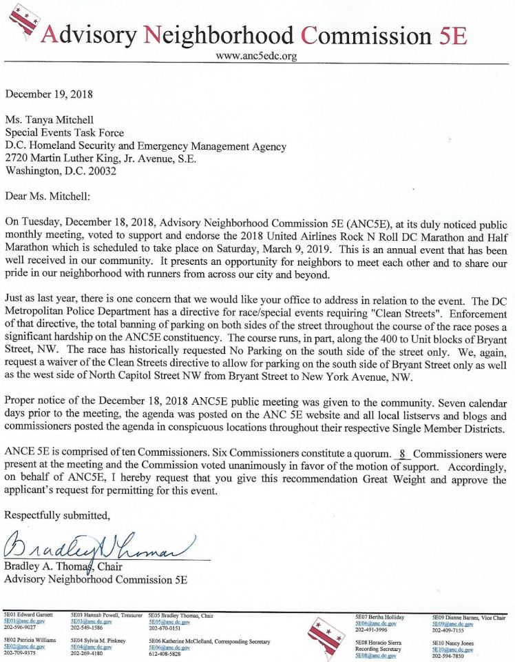 Run Rock n Roll Marathon letter 2018 12 19