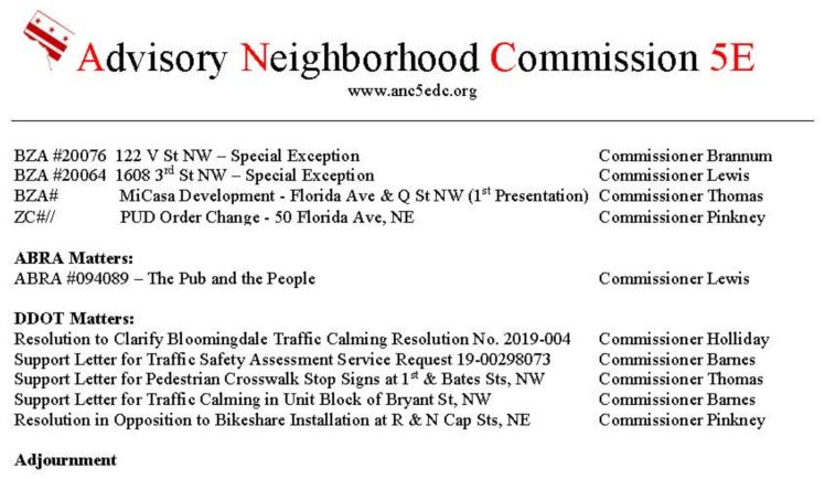 ANC5E meeting agenda 2019 06 18 page #2