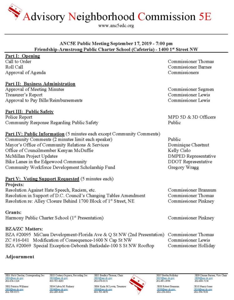 ANC5E meeting agenda 2019 09 17